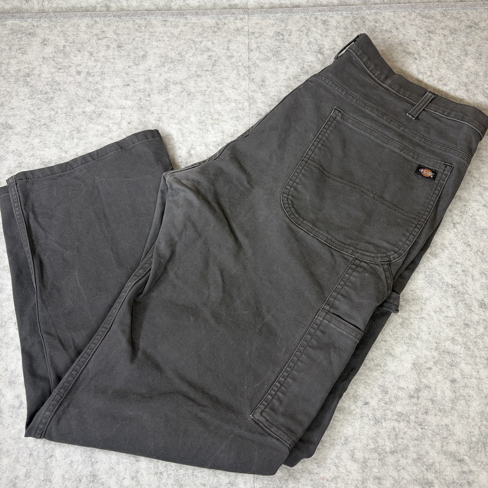 Dickies Carpenter Pants 38x30 Gray Utility Workwear Flexible Durable